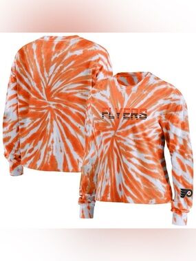 WEAR NHL Philadelphia Flyers Women's Tie-Dye Long Sleeve Size M